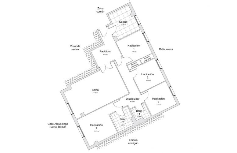 Excelente piso de 4 dormitorios y 2 baños con cochera y trastero junto Vial y Renfe