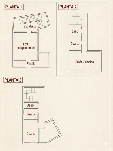 CASA DOS PLANTA CON LOFT INDEPENDIENTE